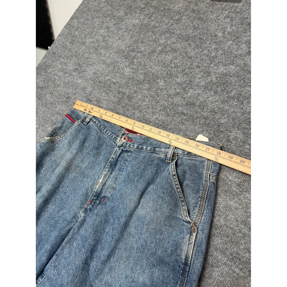 Vintage Tommy Hilfiger Carpenter Jeans Mens 34x32 Blue Denim Cargo Relaxed‎ Fit
